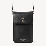 Duo Phone Crossbody Pouch Black Pebble