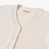 V-Neck Cashmere Cardigan Chalk