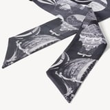 Skinny Silk Scarf Monochrome Pure Silk