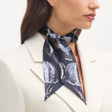 Skinny Silk Scarf Monochrome Pure Silk
