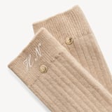 Rib Knit Cashmere Socks Oatmeal Melange Cashmere