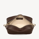 Camera Crossbody Chocolate Pebble