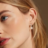 Drop Earrings 0.04ct Diamond