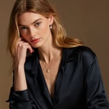 Diamond & Pearl Pendant Necklace 0.03ct Diamond