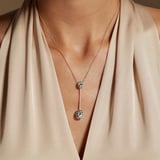 Diamond Straight Drop Necklace 0.17ct Diamond