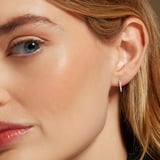 Drop Huggie Earrings 0.16ct Diamond