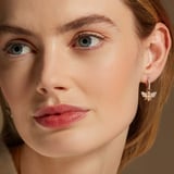 Diamond Bee Charm Earrings 0.416ct White Sapphire & Citrine