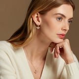 Diamond Bee Charm Earrings 0.416ct White Sapphire & Citrine