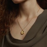 Oval Pearl Locket Necklace Pearl Cabochon & 18ct Gold Vermeil