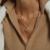 St Christopher Charm Necklace 18ct Gold Vermeil