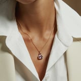 Duo Gemstone Pendant Necklace Purple Amethyst & Rhodolite Garnet