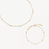 Celeste Necklace & Bracelet Set Diamond & 14ct Solid Gold