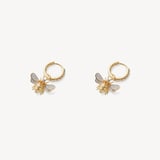 Bee Necklace & Earrings Set Diamond & 14ct Solid Gold