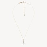 Icy Drop Necklace & Earrings Set Diamond, Pearl & 14ct Solid Gold