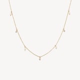 Celeste Drop Necklace, Bracelet & Earrings Set Diamond, Pearl & 14ct Solid Gold