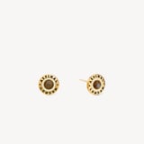 Enamel Studs & Bangle Set Ivory Enamel, Labradorite & 18ct Gold Plated