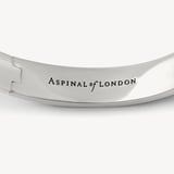 Enamel Studs & Bangle Set Ivory Enamel, Labradorite & Palladium Silver Plated