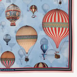Up Up & Away Silk Scarf Dusky Blue Pure Silk