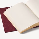 A5 Refillable Luxury Journal Garnet Pebble with Soft Suede Lining