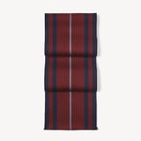 Striped Merino Wool Scarf Navy, Bordeaux & Slate Merino Wool