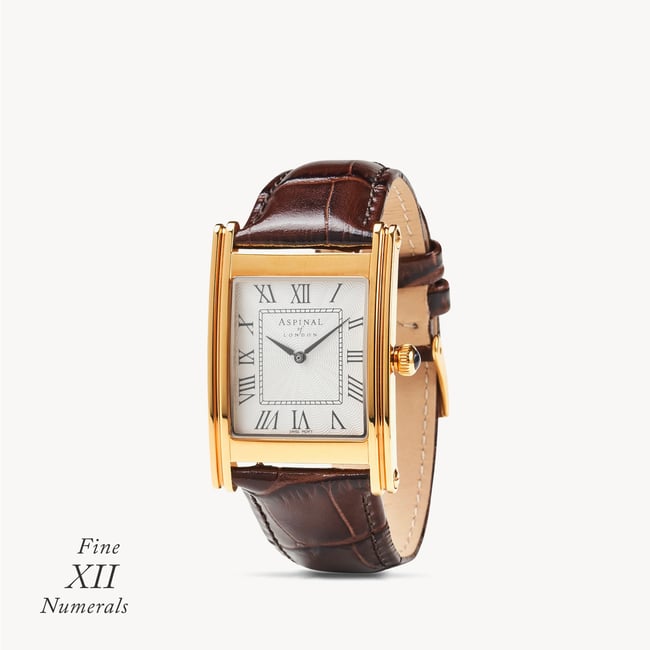 Mayfair® Classic Watch 23ct Gold Plated - Deep Shine Chestnut Croc