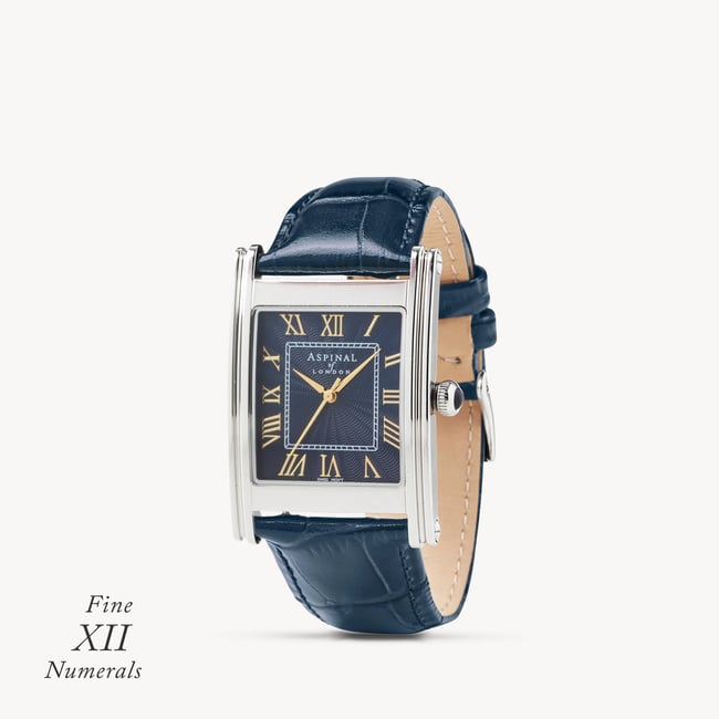 Mayfair® Classic Watch Stainless Steel - Deep Shine Navy Croc