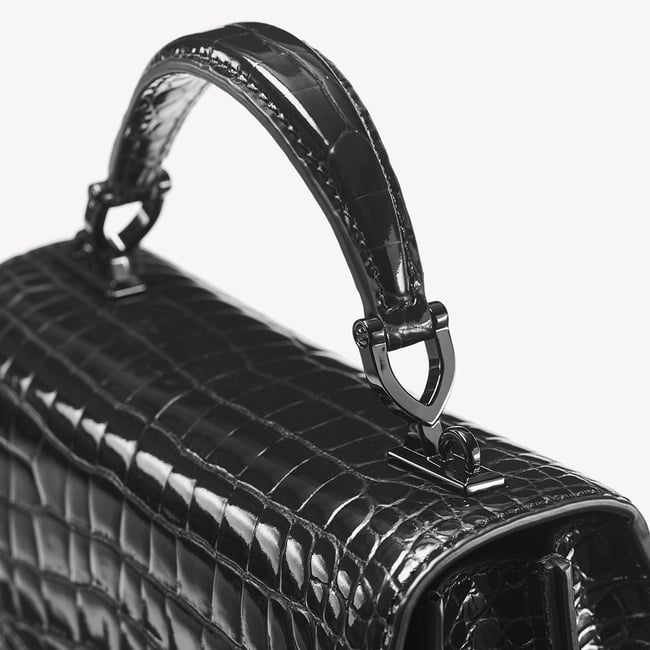 Midi Mayfair® 2 Black Patent Croc