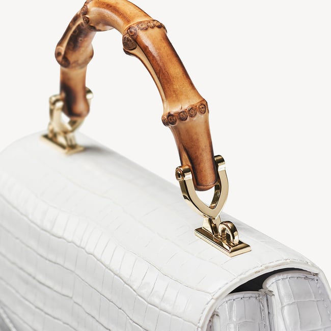 Midi Mayfair® 2 Deep Shine Chalk White Small Croc