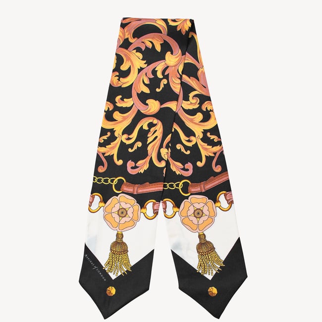 Aspinal Signature Silk Neck Bow Black Pure Silk