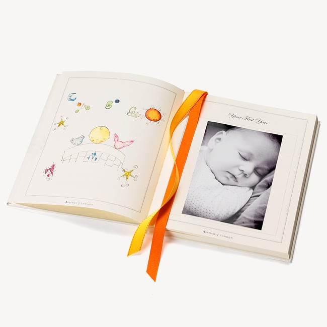 Deluxe Baby Record Book Smooth Ivory