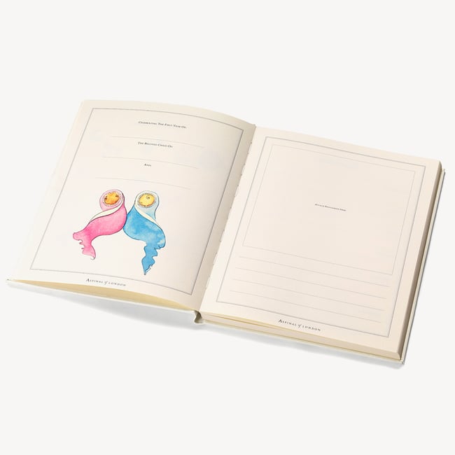 Deluxe Baby Record Book Smooth Ivory