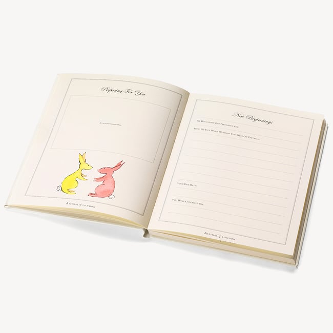Deluxe Baby Record Book Smooth Ivory