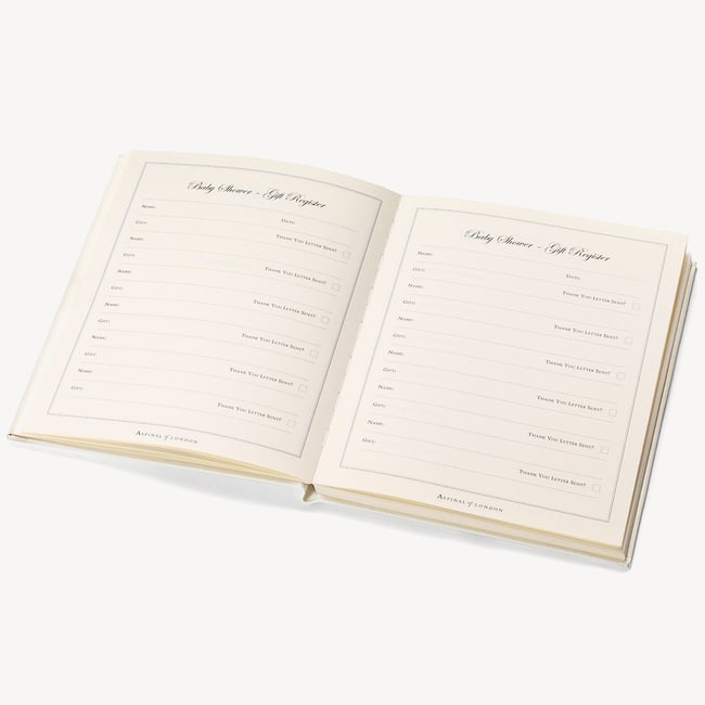 Deluxe Baby Record Book Smooth Ivory