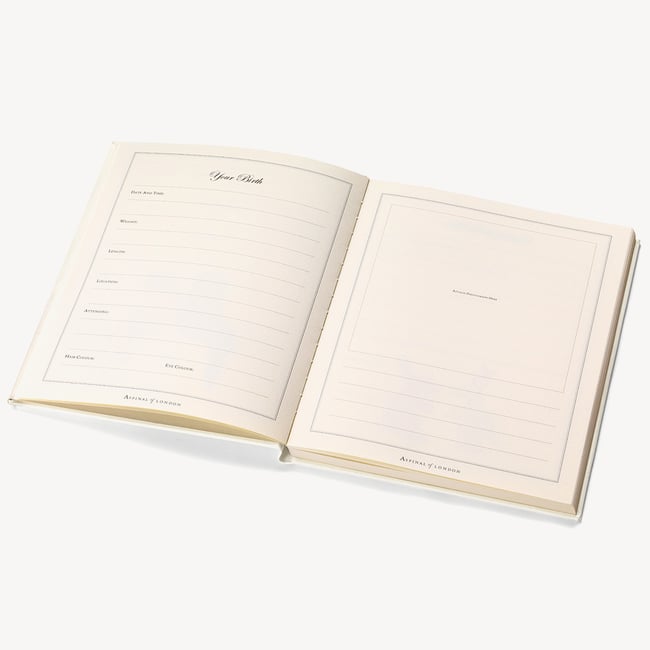 Deluxe Baby Record Book Smooth Ivory