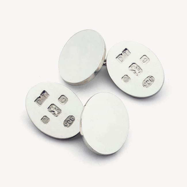 Hallmark Sterling Silver Engraved Cufflinks Sterling Silver 925