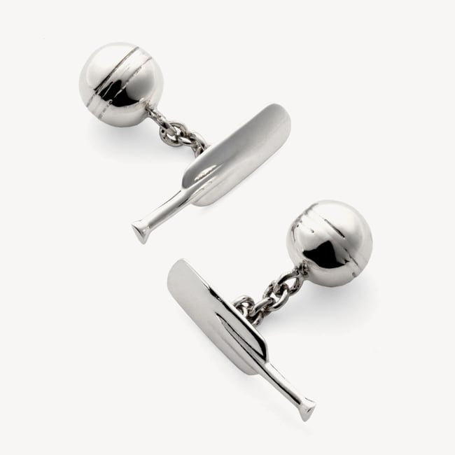 Sterling Silver Cricket Bat & Ball Cufflinks Sterling Silver 925