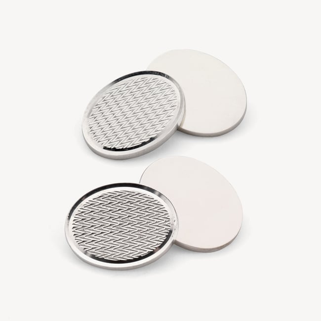 Engine Turned Sterling Silver Engraved Cufflinks Sterling Silver 925