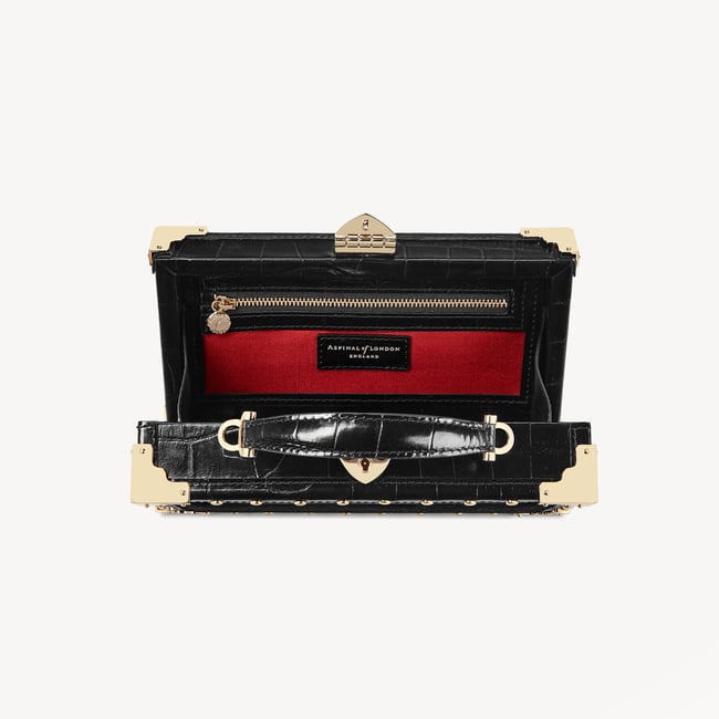 Trinket Box Signature Lion's Head & Black Velvet with Studs