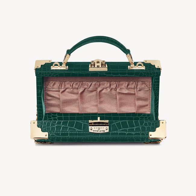 Trinket Box Evergreen Patent Croc