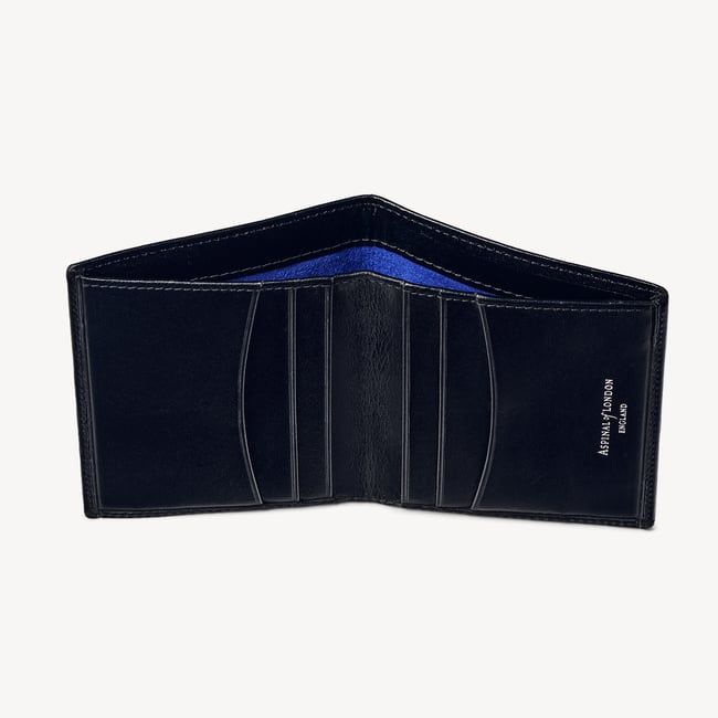 Credit Card Wallet with Notes Pocket Smooth Black