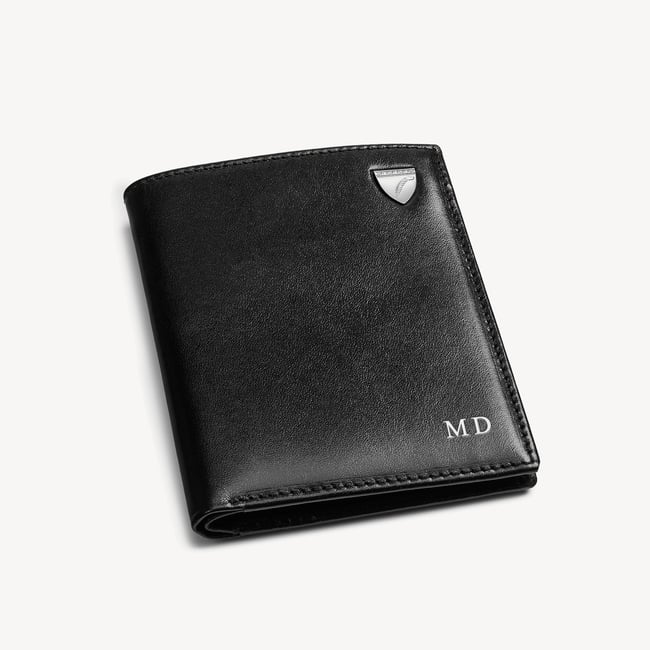 Credit Card Wallet with Notes Pocket Smooth Black