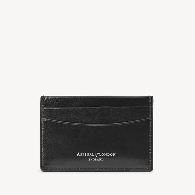 Slim Credit Card Holder Smooth Black