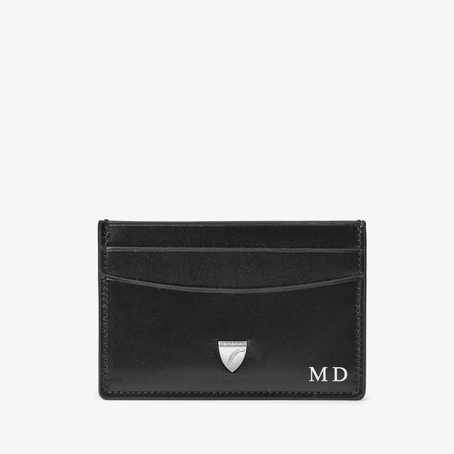 Slim Credit Card Holder Smooth Black