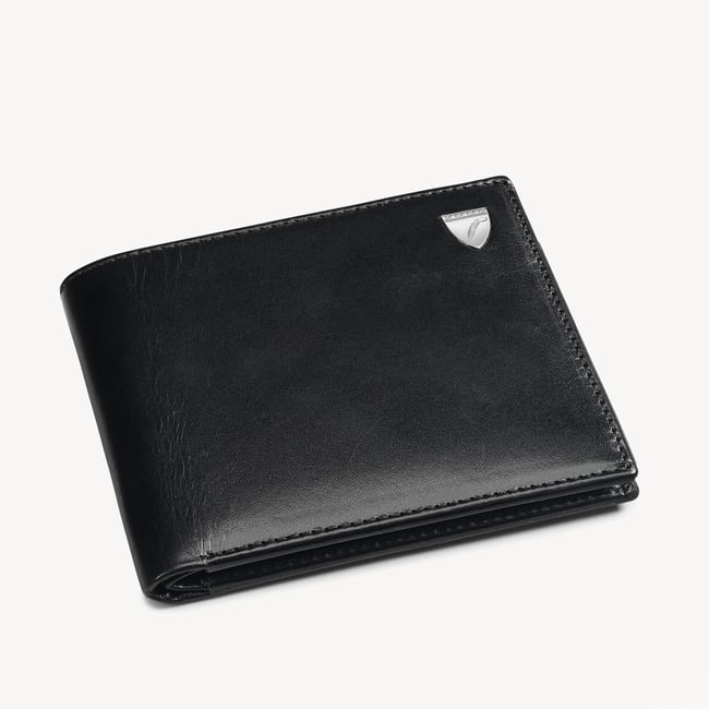8 Card Billfold Wallet Smooth Black