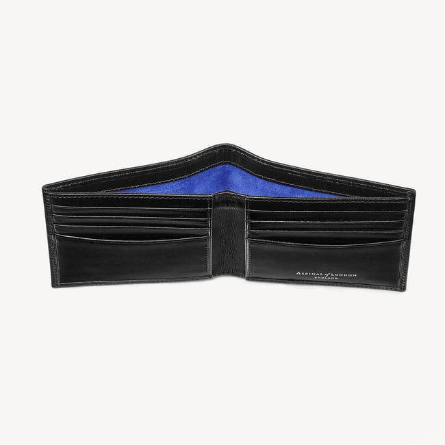 8 Card Billfold Wallet Smooth Black