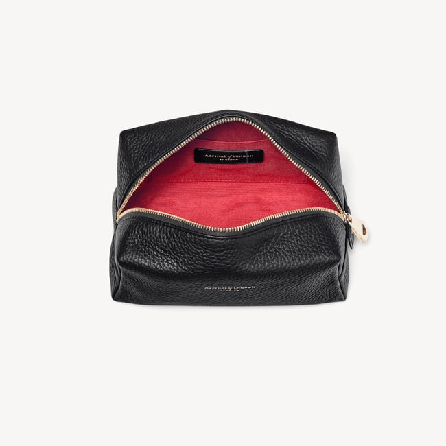 London Makeup Bag Black Pebble