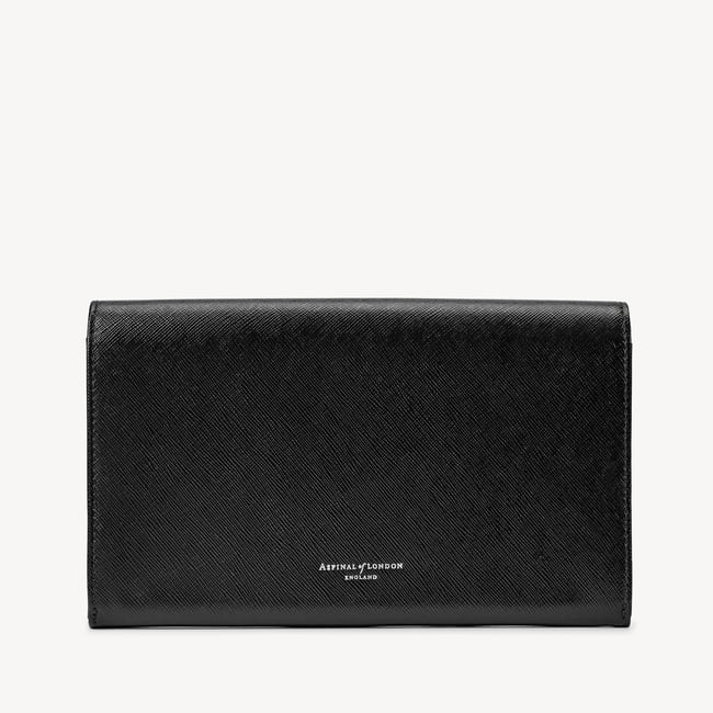 Travel Wallet Black Saffiano