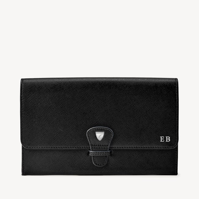 Travel Wallet Black Saffiano