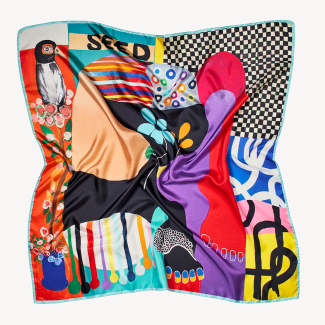 Aspinal x Kojo Marfo Silk Scarf Object Of Worship 