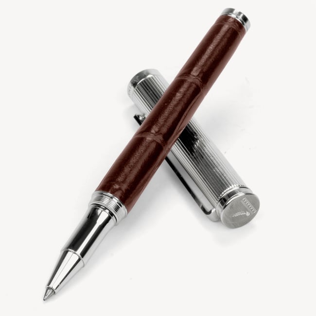London Ballpoint Pen Deep Shine Amazon Brown Croc